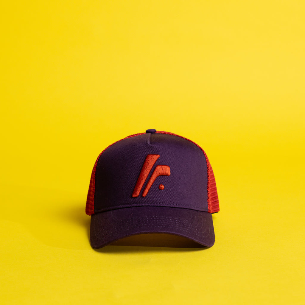 Red and Violet Logo Cap