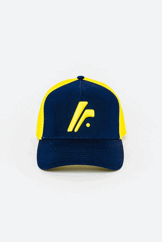 Yellow and Blue Logo Cap